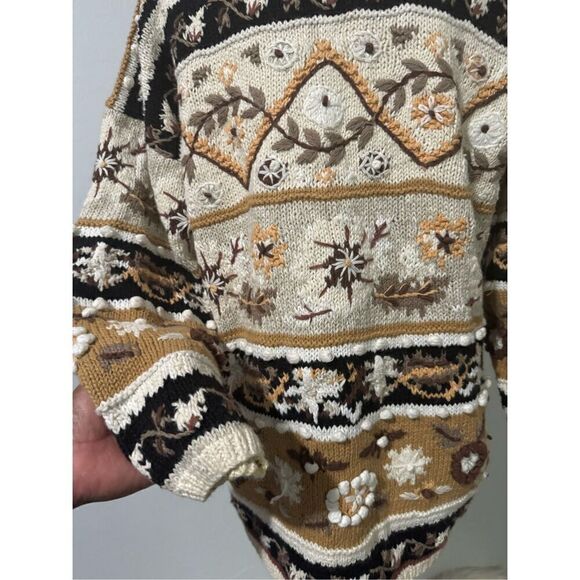 Jennifer Reed fall sweater knitted by hand M - Picture 2 of 8